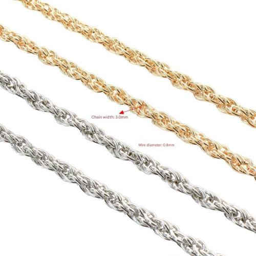 Iron Ékszer Chain, Vas, galvanizált, DIY, több színt a választás, 3mm, Által értékesített m