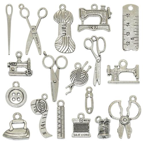 Zink-Aluminium-Anhänger, Zinklegierung, plattiert, DIY, keine, 18PCs/setzen, verkauft von setzen