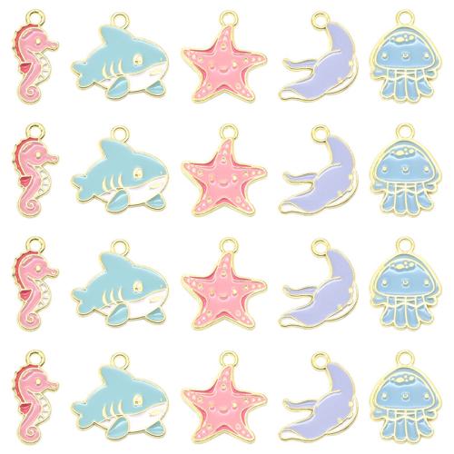 Zinc Alloy Enamel Pendants plated DIY Sold By Bag