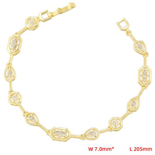 Brass Bracelet and Necklace Alphabet Letter plated & micro pave cubic zirconia & for woman & with rhinestone Sold By PC