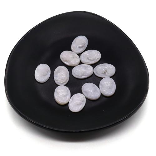 Shell Cabochons Freshwater Shell Carved DIY white Sold By PC