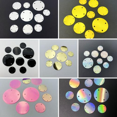 Plastic Sequin PVC Plastic Flat Round DIY Sold By Bag