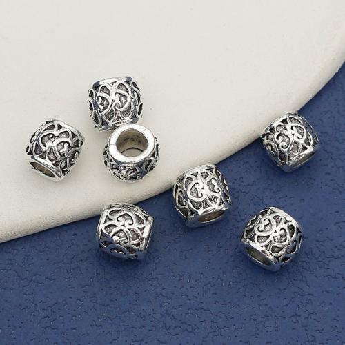 Zinc Alloy šperky Korálky, Zinek, starožitné barva postříbřená, DIY, nikl, olovo a kadmium zdarma, 9x8mm, Otvor:Cca 4.5mm, Cca 100PC/Bag, Prodáno By Bag