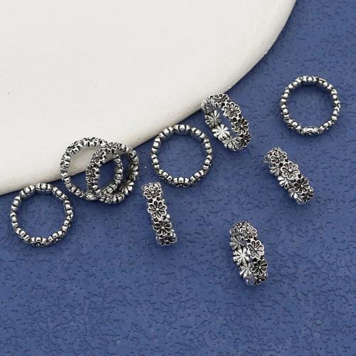 Zink Alloy stort hål pärla, antik silver pläterad, DIY, nickel, bly och kadmium gratis, 11x3.50mm, Hål:Ca 8mm, Ca 100PC/Bag, Säljs av Bag