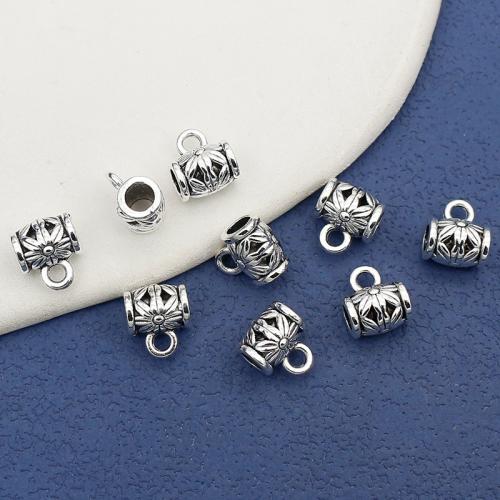 Zink legering Bail Beads, Zinc Alloy, antik sølv farve forgyldt, du kan DIY, nikkel, bly & cadmium fri, 10x9mm, Hole:Ca. 3mm, Ca. 100pc'er/Bag, Solgt af Bag