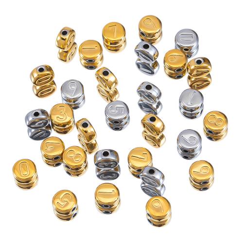 Perline in acciaio inox, 304 acciaio inox, Cerchio piatto, DIY, nessuno, 7mm, Foro:Appross. 1.5mm, Appross. 100PC/borsa, Venduto da borsa