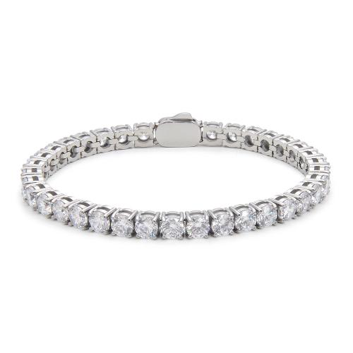 Stainless Steel Jewelry Bracelet 304 Stainless Steel & Unisex & micro pave cubic zirconia mm Sold By PC