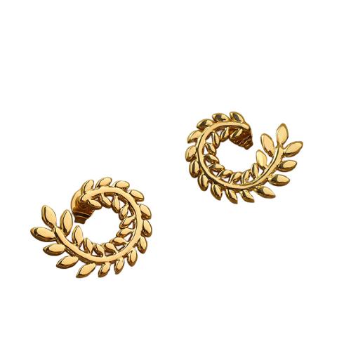 Pendientes de Acero Inoxidable, acero inoxidable 304, trigopan, 18K chapado en oro, Joyería & para mujer, Vendido por Par