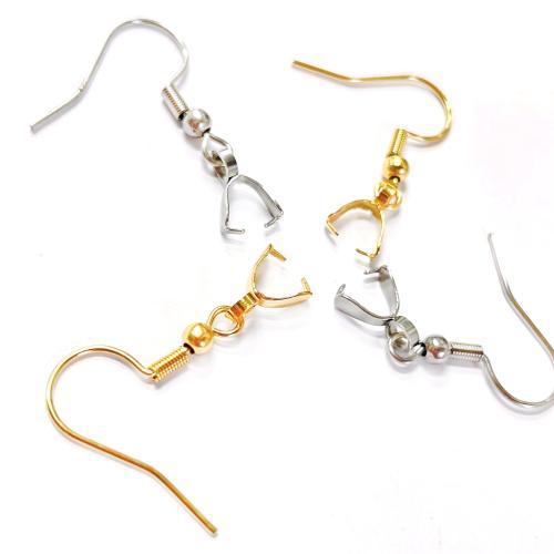 Rozsdamentes acél Hook earwire, 304 rozsdamentes acél, a nő, több színt a választás, 2.50x9mm, Által értékesített PC