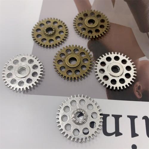 Pingentes de liga de zinco, Gear Wheel, banhado, DIY, Mais cores pare escolha, 26x26mm, 100PCs/Bag, vendido por Bag