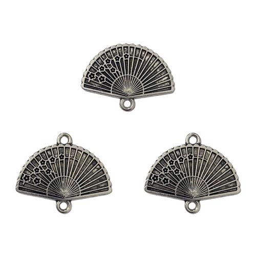 Zinc Alloy Pendants Fan plated DIY & double-hole Sold By Bag