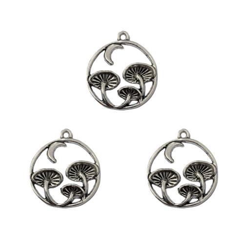 Zinc Alloy Pendants Round plated DIY Sold By Bag