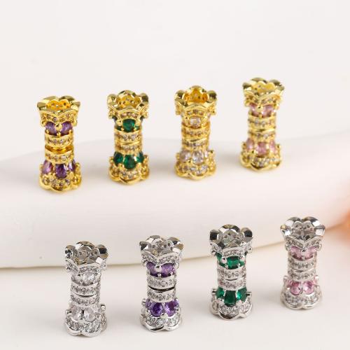 Brass Screw Clasp plated random style & DIY & micro pave cubic zirconia Sold By PC