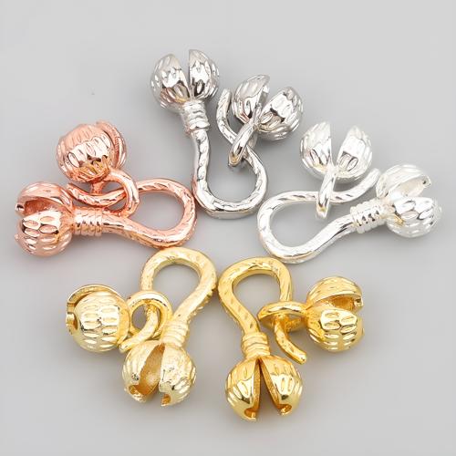 Brass Jewelry Clasps Flower Bud plated DIY Sold By PC