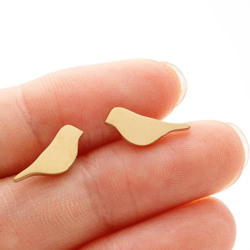 Stainless Steel Stud Earrings 304 Stainless Steel Bird fashion jewelry & for woman Sold By Pair