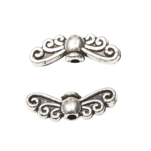 Cink legura nakit perle, Cink Alloy, Wing Shape, pozlaćen, možete DIY, više boja za izbor, nikal, olovo i kadmij besplatno, 5x14mm, 100računala/Torba, Prodano By Torba