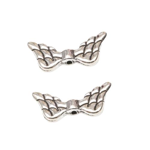 Zinc Alloy Jewelry Beads Wing Shape plated DIY nickel lead & cadmium free Sold By Bag