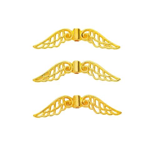 Zinc Alloy Jewelry Beads Wing Shape plated DIY nickel lead & cadmium free Sold By Bag