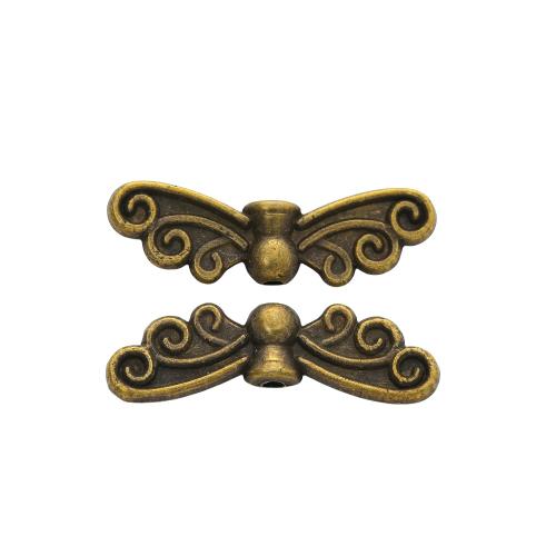 Zinc Alloy Jewelry Beads Wing Shape plated DIY nickel lead & cadmium free Sold By Bag