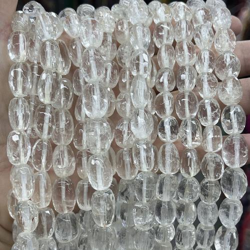 Naturlige klar kvarts perler, Clear Quartz, du kan DIY, hvid, aboutuff1a9-14mm, Solgt Per Ca. 39 cm Strand