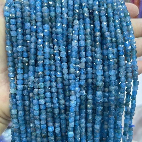 Gemstone Ékszer Gyöngyök, apatitokban, DIY, kék, 4mm, Naponta eladott Kb 38 cm Strand