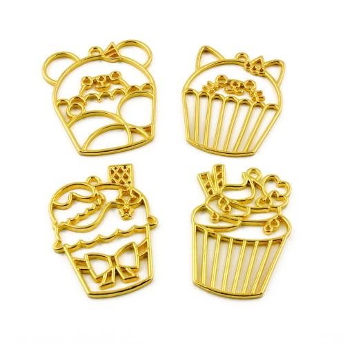 Zinc Alloy Animal Pendants Ice Cream plated DIY Sold By Bag