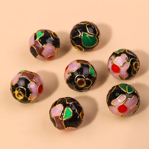 Brass Spacer Beads Round plated DIY & enamel Sold By PC