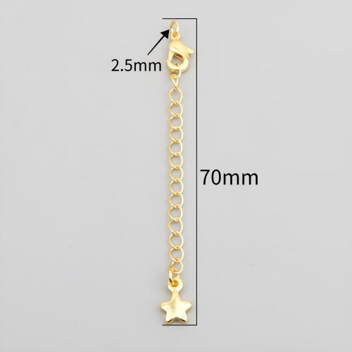 Brass Extender Chain 14K gold plated DIY Sold By PC