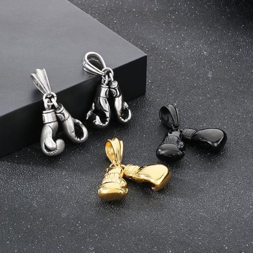 Titanium Steel Pendants Boxing Glove plated DIY Sold By PC