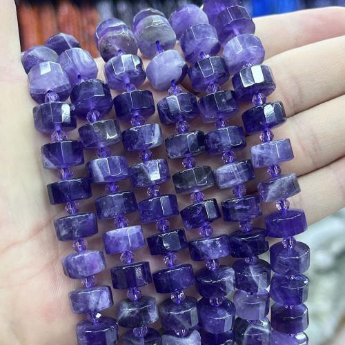 Natuurlijke Amethyst kralen, Amethist, Rondelle, DIY, blauw, about:8-12mm, Per verkocht Ca 38 cm Strand