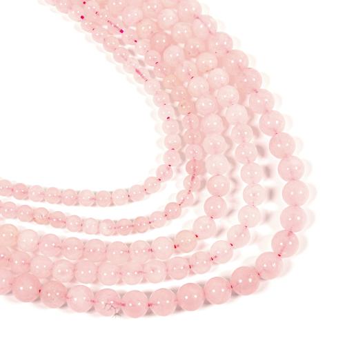 Natuurlijke Rose Quartz parels, Rozenkwarts, Ronde, DIY & verschillende grootte voor keus, roze, Verkocht door Strand