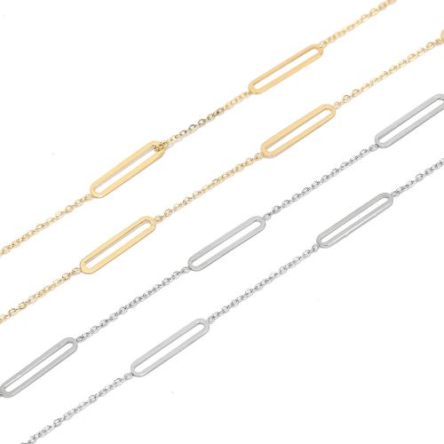 Stainless Steel Jewelry Chain 304 Stainless Steel plated DIY & hollow Sold By Bag