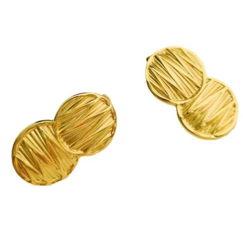 Stainless Steel Stud Earrings 304 Stainless Steel 18K gold plated fashion jewelry & for woman Sold By Pair