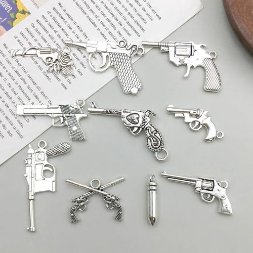 Zinc Alloy Gun Pendler, forgyldt, du kan DIY & forskellige stilarter for valg, flere farver til valg, 100pc'er/Bag, Solgt af Bag