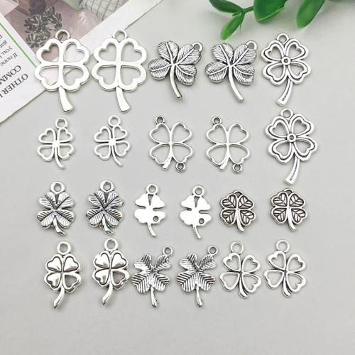 Zinc Alloy Clover Pendant plated DIY Sold By Bag