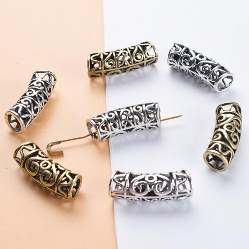 Zinc Alloy Tube Beads plated DIY & hollow Sold By Bag