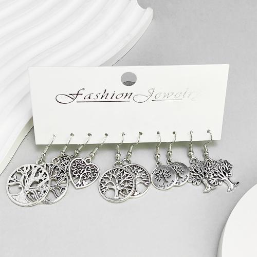 Zinc Alloy Drop Earrings plated for woman Sold By Set