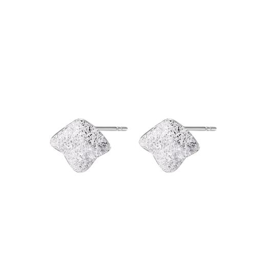 925 Sterling Silver Stud Earring fashion jewelry & for woman silver color Sold By Pair