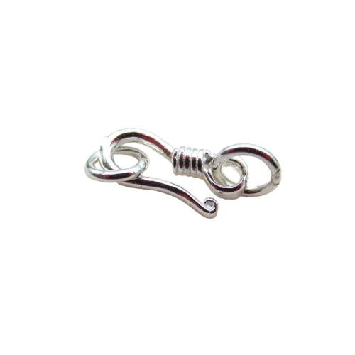 925 sterling zilver Clasp, DIY & verschillende stijlen voor de keuze, zilver, 10mm, Verkocht door PC