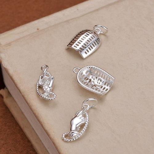 925 Sterling Silver Pendant DIY silver color Sold By PC