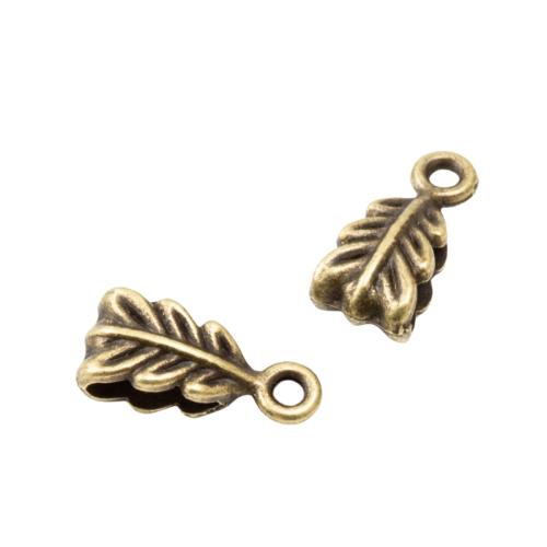 Zinc Alloy Bail Beads Leaf plated DIY nickel lead & cadmium free Approx Sold By Bag