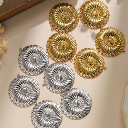 Stainless Steel Pendants 304 Stainless Steel Flower Vacuum Ion Plating DIY Sold By Bag