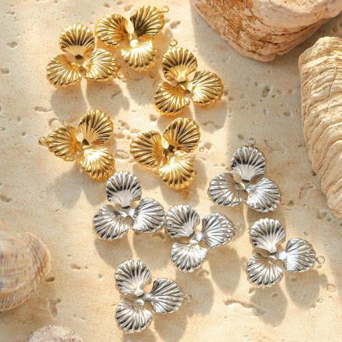 Stainless Steel Pendants 304 Stainless Steel Leaf Vacuum Ion Plating DIY Sold By Bag