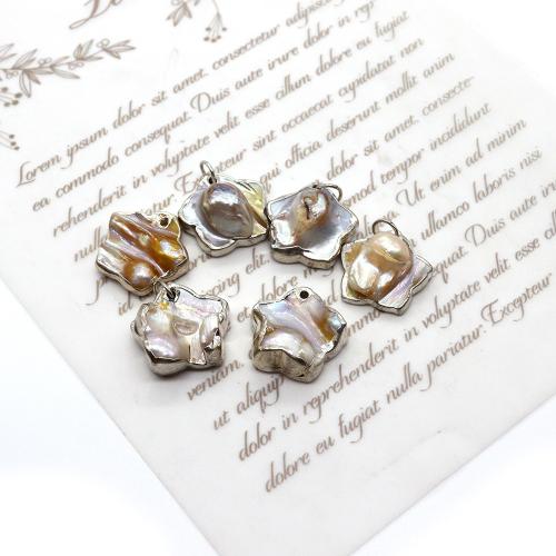 Shell Pakabukai, Pearl Shell, Gėlė, Pasidaryk pats, 20mm, Pardavė PC