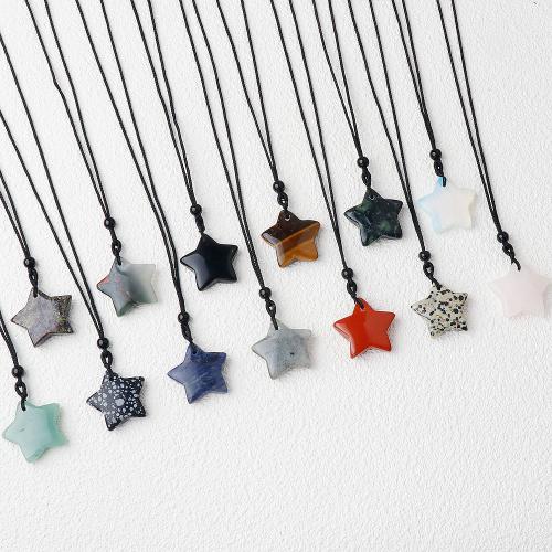 Gemstone Pendants Jewelry Natural Stone Star DIY Sold By PC