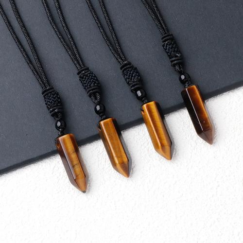 Natural Tiger Eye Pendants DIY brown Sold By PC