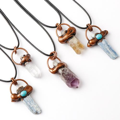 Gemstone smycken halsband, Koreanska + Korea, med Natursten & Järn, mode smycken & olika material för val, fler färger för val, Säljs av PC