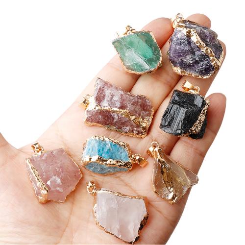 Gemstone smycken halsband, Koreanska + Korea, med Natursten, guldfärg pläterade, mode smycken & olika material för val, fler färger för val, Säljs av PC