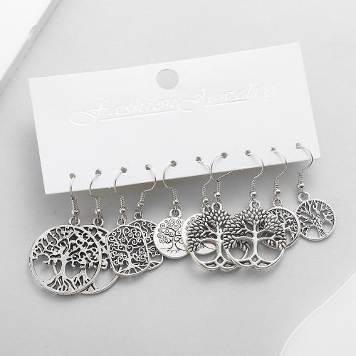 Zinc Alloy Drop Earrings plated for woman Sold By Set