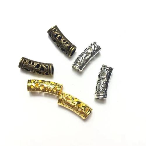 Zinc Alloy Tube Beads Leaf plated DIY Sold By Bag